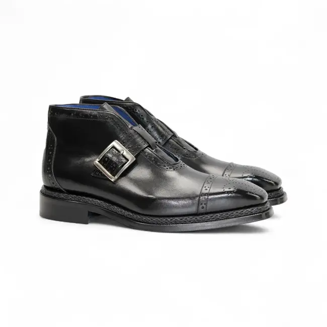 Emilio Franco Aldo Men's Boot Calf-Skin Leather Monk/Strap Buckle