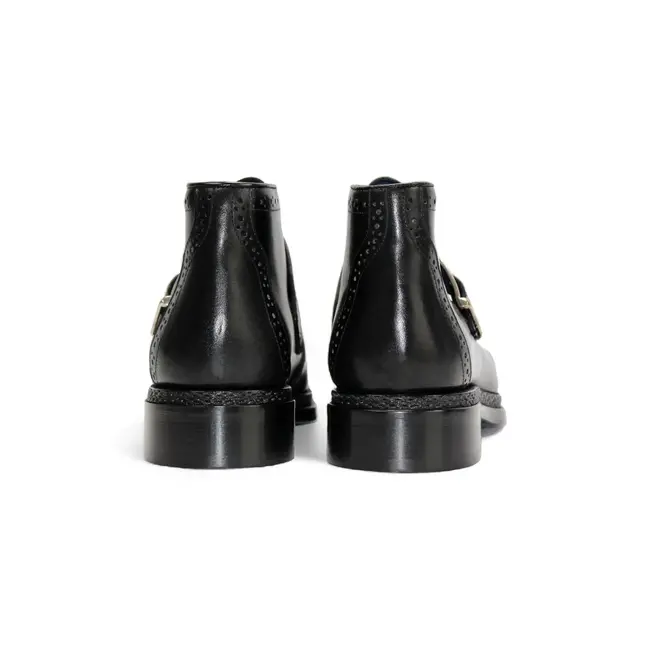 Emilio Franco Aldo Men's Boot Calf-Skin Leather Monk/Strap Buckle