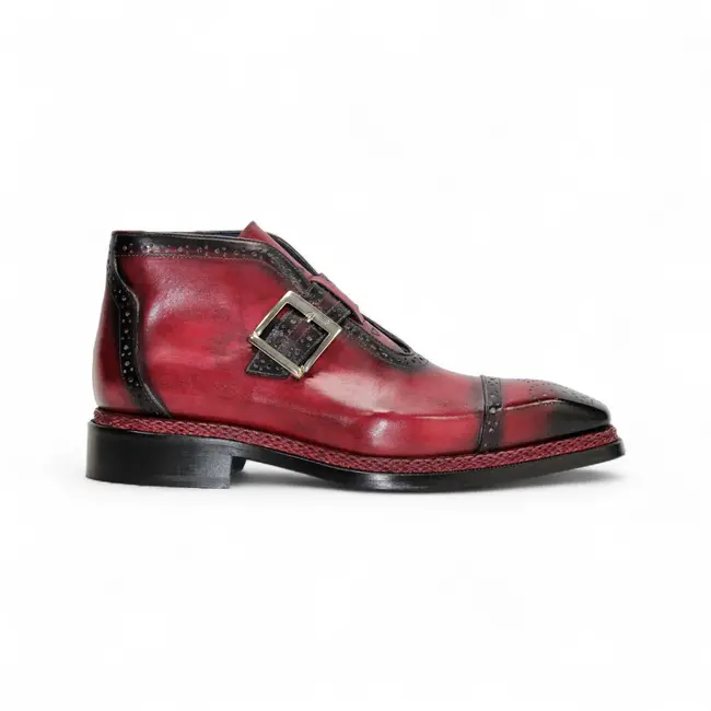 Emilio Franco Emilio Franco Aldo Men's Boot Calf-Skin Leather Monk/Strap Buckle