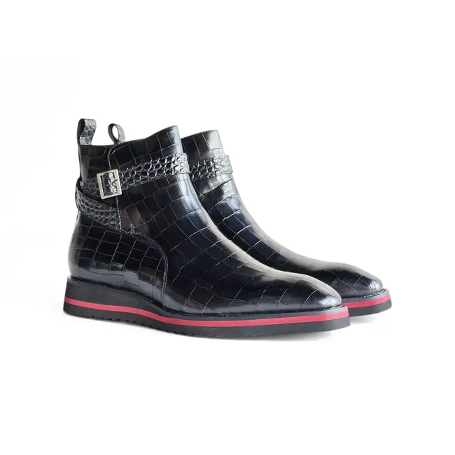 Carrucci Vesper Cross Strap Buckle Boot