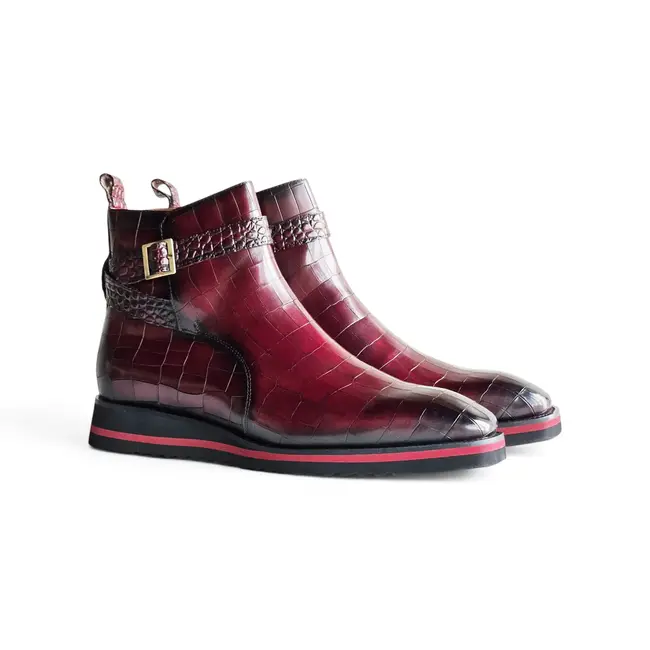 Carrucci Vesper Cross Strap Buckle Boot