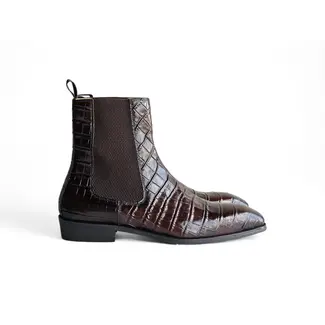 Carrucci Crocodile Embossed Chelsea Boot KB503X-601E