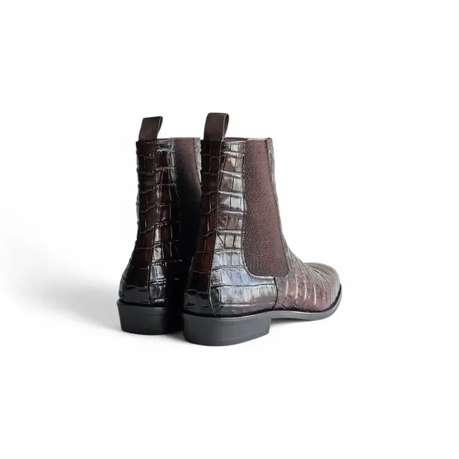 Carrucci Crocodile Embossed Chelsea Boot KB503X-601E