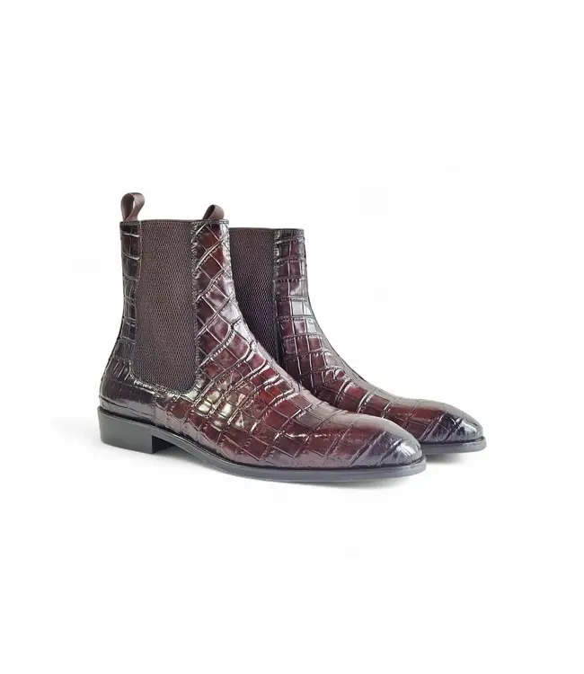Carrucci Crocodile Embossed Chelsea Boot KB503X-601E