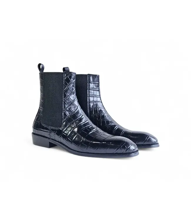Carrucci Crocodile Embossed Chelsea Boot KB503X-601E