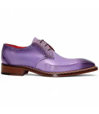 Fennix Fennix Tyler Calf and Alligator Lace-up Shoes Purple