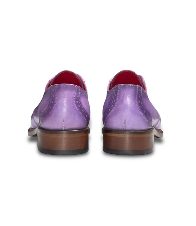 Fennix Fennix Tyler Calf and Alligator Lace-up Shoes Purple