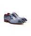 Fennix Tyler Calf and Alligator Lace-up Shoes Light/Blue
