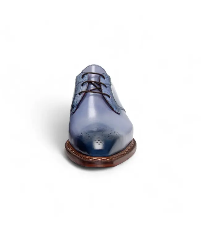 Fennix Tyler Calf and Alligator Lace-up Shoes Light/Blue