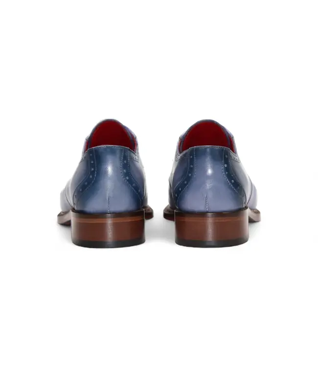 Fennix Tyler Calf and Alligator Lace-up Shoes Light/Blue