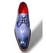 Fennix Tyler Calf and Alligator Lace-up Shoes Light/Blue
