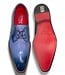 Fennix Tyler Calf and Alligator Lace-up Shoes Light/Blue
