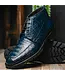 Los Altos Caiman Belly Navy Blue Ankle Boot