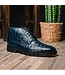 Los Altos Caiman Belly Navy Blue Ankle Boot