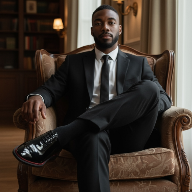 Ugo Vasare Jason Spade Patent Leather Formal Oxfords Black