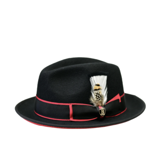 Bruno Capelo SAVERIO 2-TONE FEDORA WOOL FELT RAW EDGE SNAP BRIM