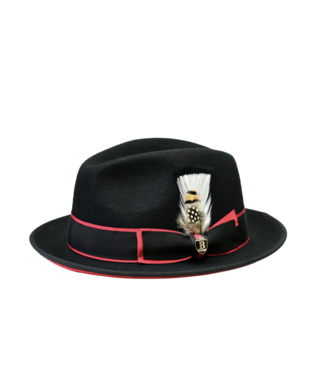 Bruno Capelo SAVERIO 2-TONE FEDORA WOOL FELT RAW EDGE SNAP BRIM