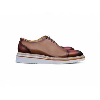 Carrucci Carrucci Two Tone Cap toe Calfskin Oxford