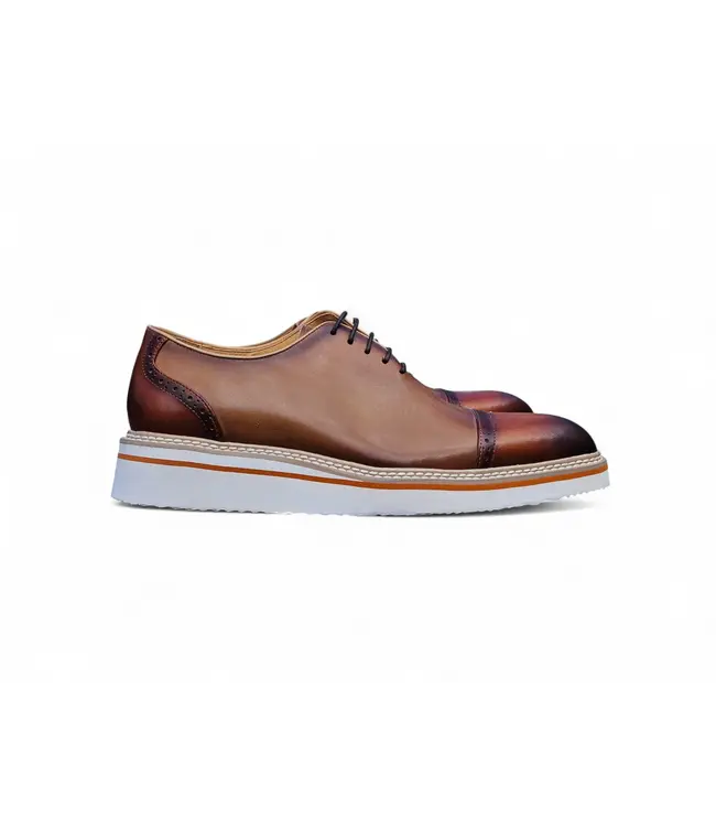 Carrucci Carrucci Two Tone Cap toe Calfskin Oxford