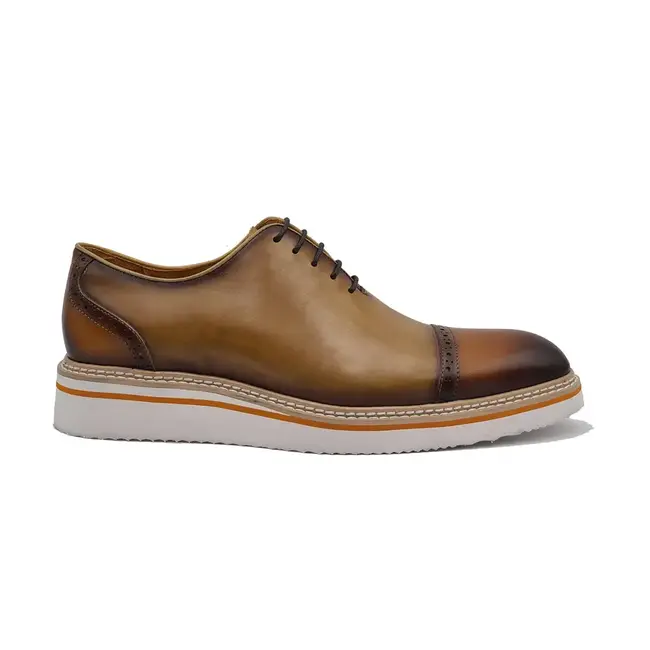 Carrucci Carrucci Two Tone Cap toe Calfskin Oxford