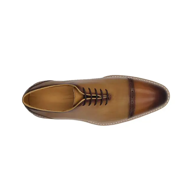 Carrucci Carrucci Two Tone Cap toe Calfskin Oxford