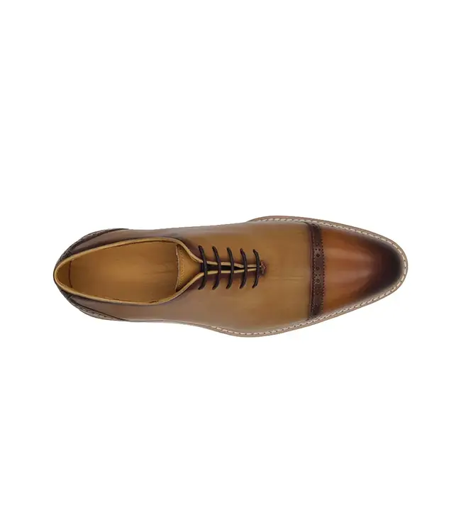 Carrucci Carrucci Two Tone Cap toe Calfskin Oxford