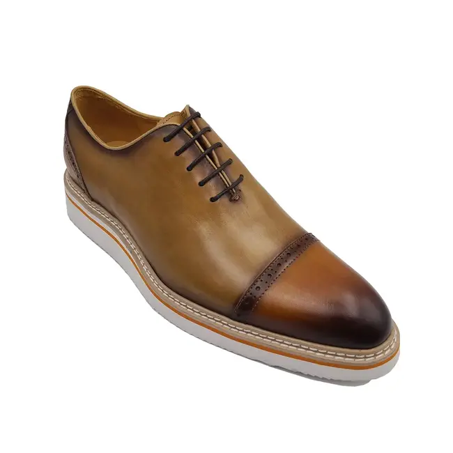 Carrucci Carrucci Two Tone Cap toe Calfskin Oxford