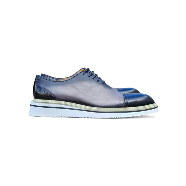 Carrucci Carrucci Two Tone Cap toe Calfskin Oxford