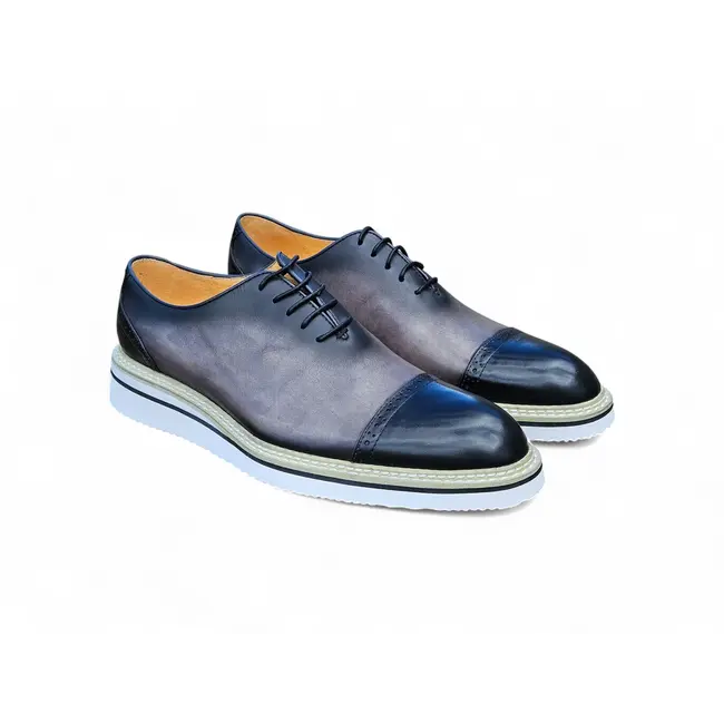 Carrucci Carrucci Two Tone Cap toe Calfskin Oxford