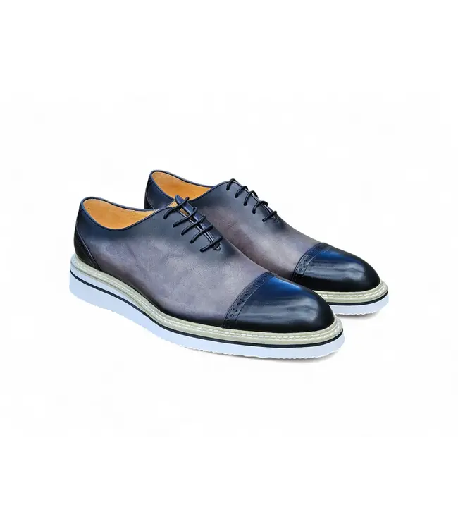 Carrucci Carrucci Two Tone Cap toe Calfskin Oxford
