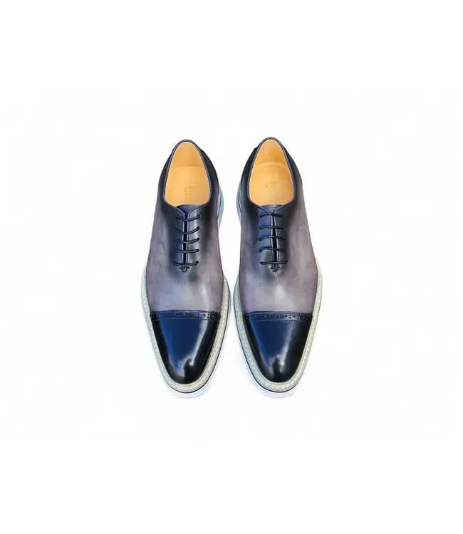 Carrucci Carrucci Two Tone Cap toe Calfskin Oxford