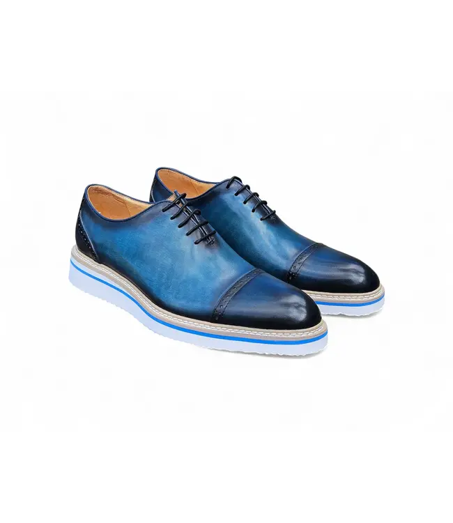 Carrucci Carrucci Two Tone Cap toe Calfskin Oxford