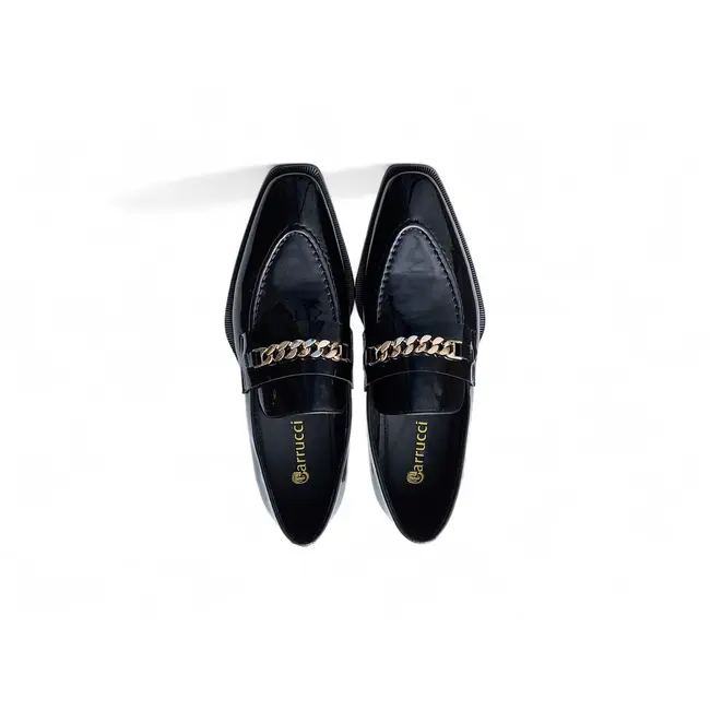 Carrucci Amber Patent Leather Chain Loafer