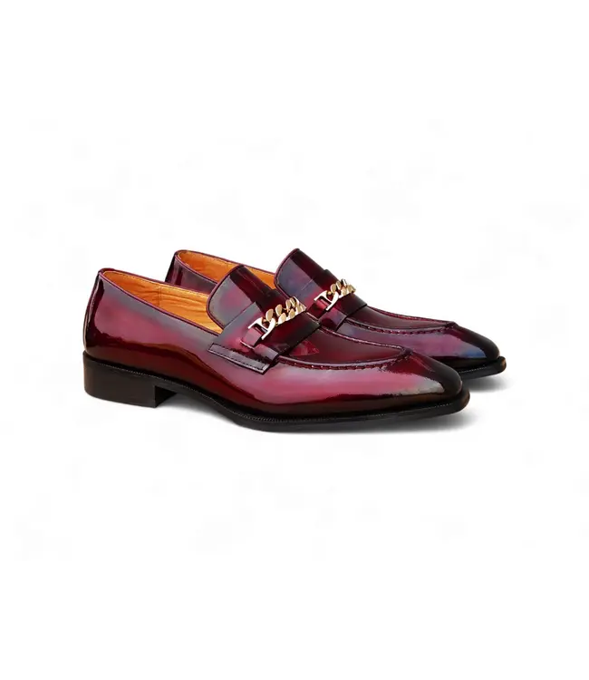 Carrucci Carrucci Amber Patent Leather Chain Loafer