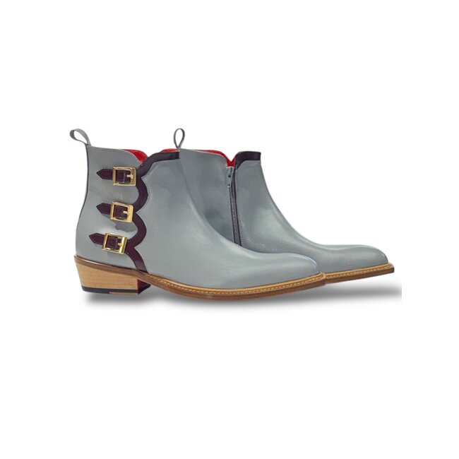Emilio Franco Emilio Franco EF373 Ankle Boot Triple Buckle Genuine Calf-Skin