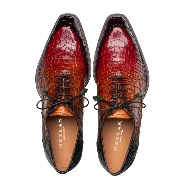 Mezlan Marble Multi Tone Alligator Oxford