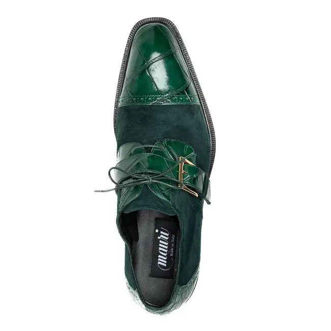 Mauri Mauri 1087/4 Alligator & Suede Cap Toe Buckle Derby
