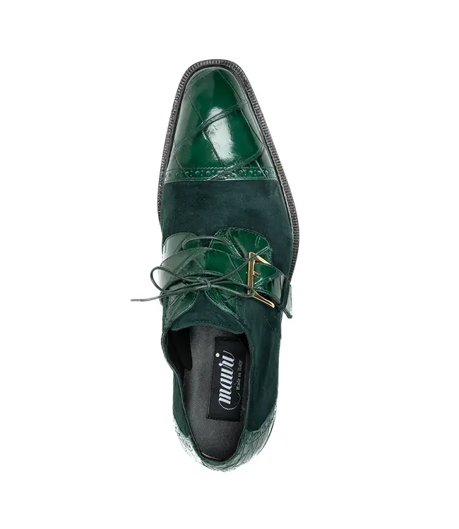 Mauri Mauri 1087/4 Alligator & Suede Cap Toe Buckle Derby