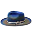 ORLEANS  WOOL FELT DISTRESSED FEDORA HAT WIDE PENCIL CURL