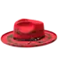 ORLEANS  WOOL FELT DISTRESSED FEDORA HAT WIDE PENCIL CURL