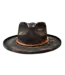 ORLEANS  WOOL FELT DISTRESSED FEDORA HAT WIDE PENCIL CURL
