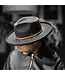 ORLEANS  WOOL FELT DISTRESSED FEDORA HAT WIDE PENCIL CURL
