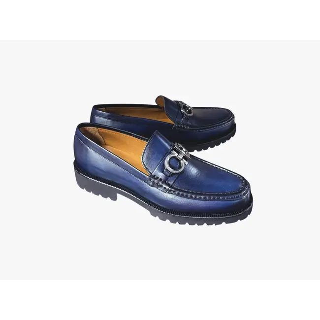 Corrente Pelle Line Newport- Buckle loafer with Lug Sole