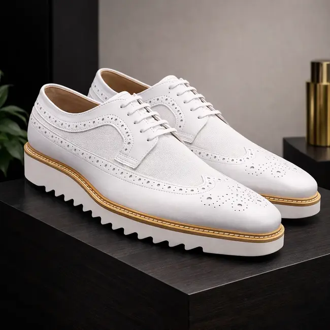 Giovanni Giovanni 'Tone' Men’s Wingtip Leather Oxford Dress Shoe