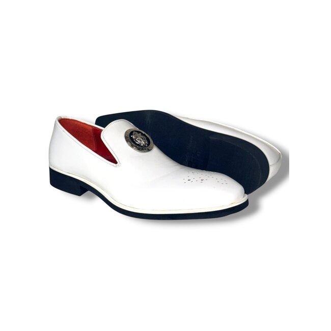 Emilio Franco Soft Bottom Loafer White