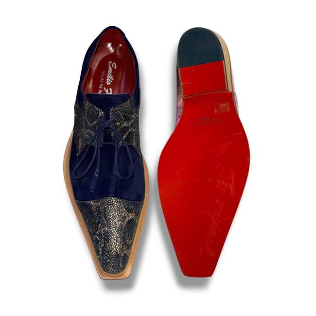 Emilio Franco Stingray-Skin Suede Leather