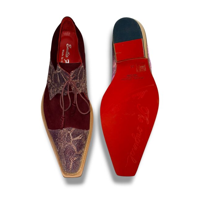 Emilio Franco Stingray-Skin Suede Leather