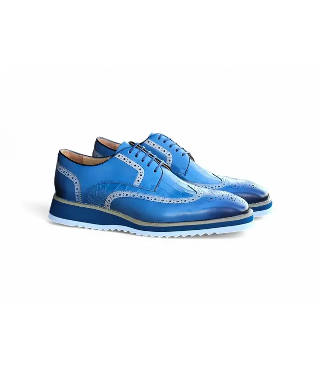 Carrucci Carrucci Lace-up Leather Derby Shoes Wing-Tip