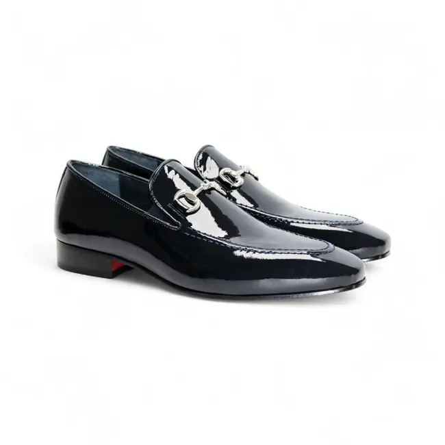 Duca Duca  Italy "Valenza"  Patent Leather Loafers – Red Bottom Elegance