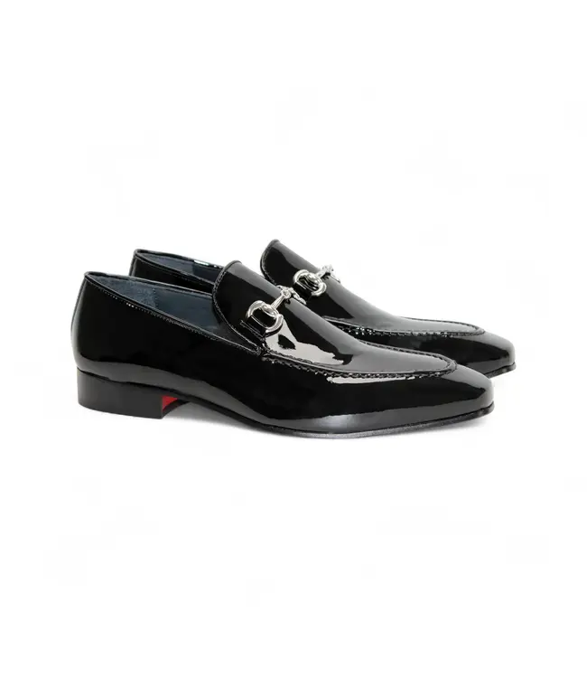 Duca Duca  Italy "Valenza"  Patent Leather Loafers – Red Bottom Elegance